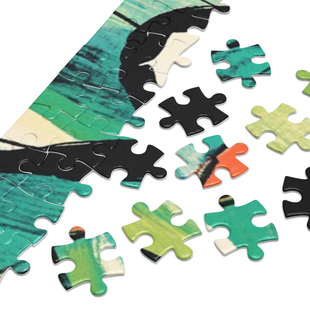 Modern Female Figure with Abstract Shapes | Jigsaw Puzzle (252/520 pieces)