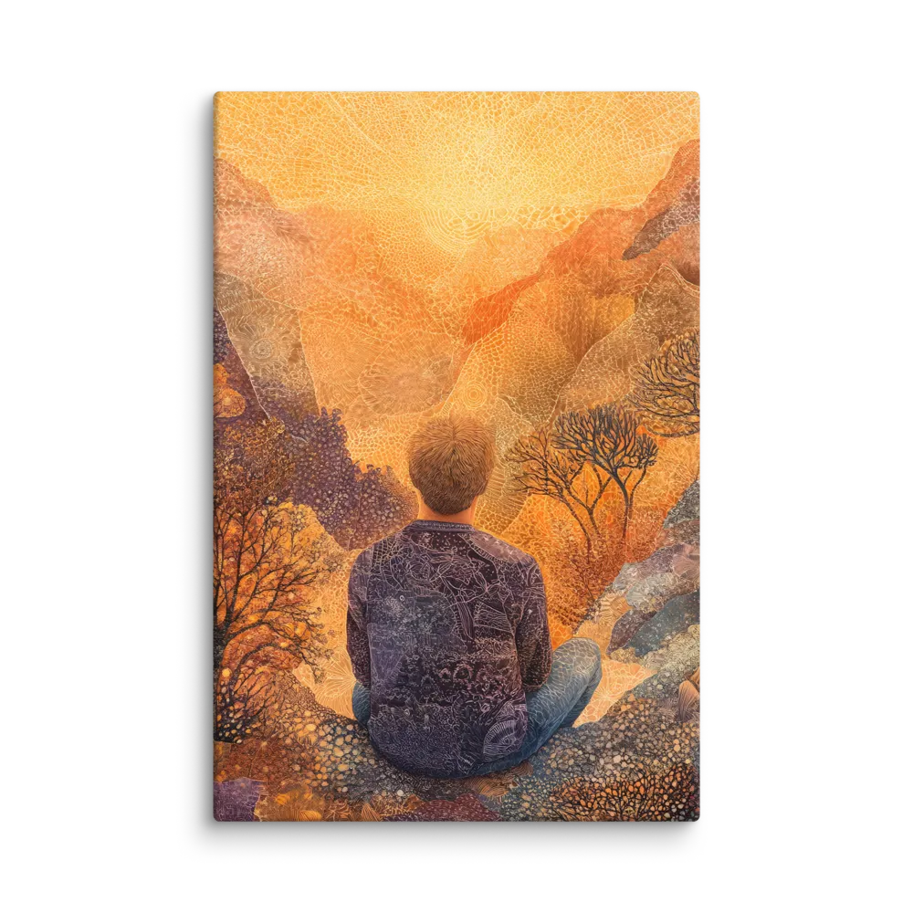 The Patterned Ascent 
 Canvas | 32″x 48″
