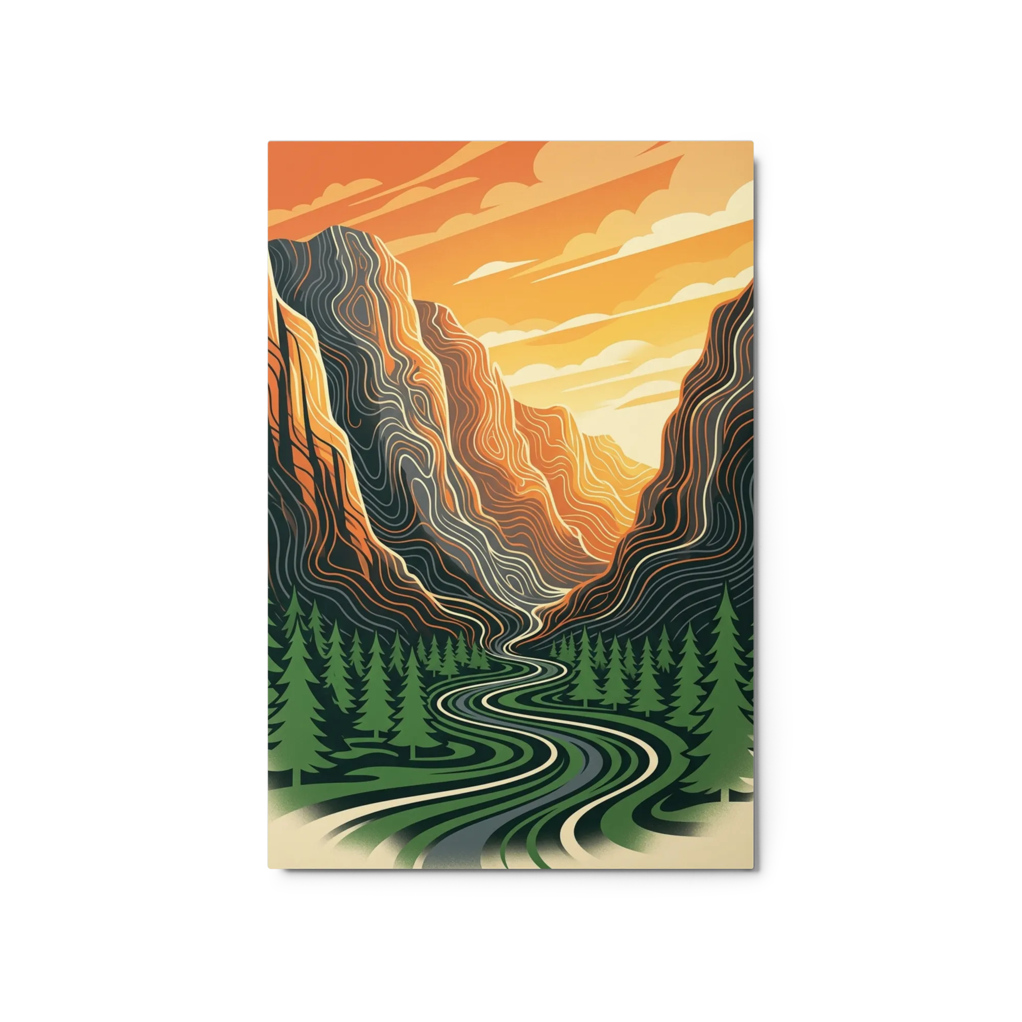 Golden Canyon Trail 
 Canvas with Brown Frame