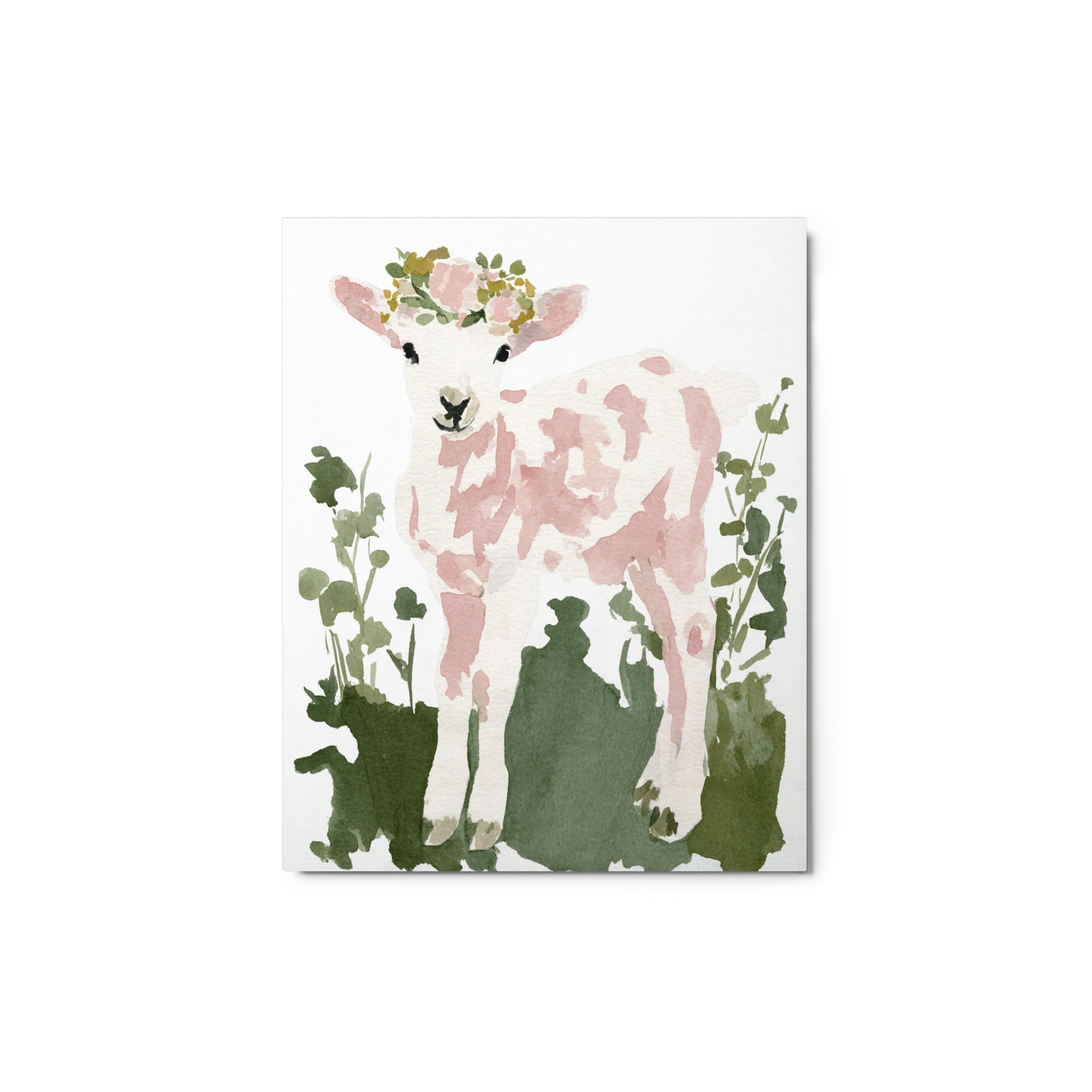 Lamb with Flower Crown | Art Print