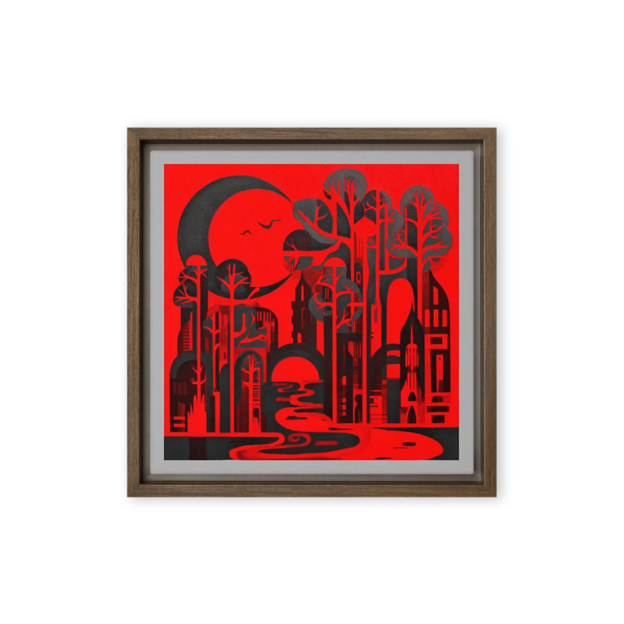 Crimson Nightscape | Art Print