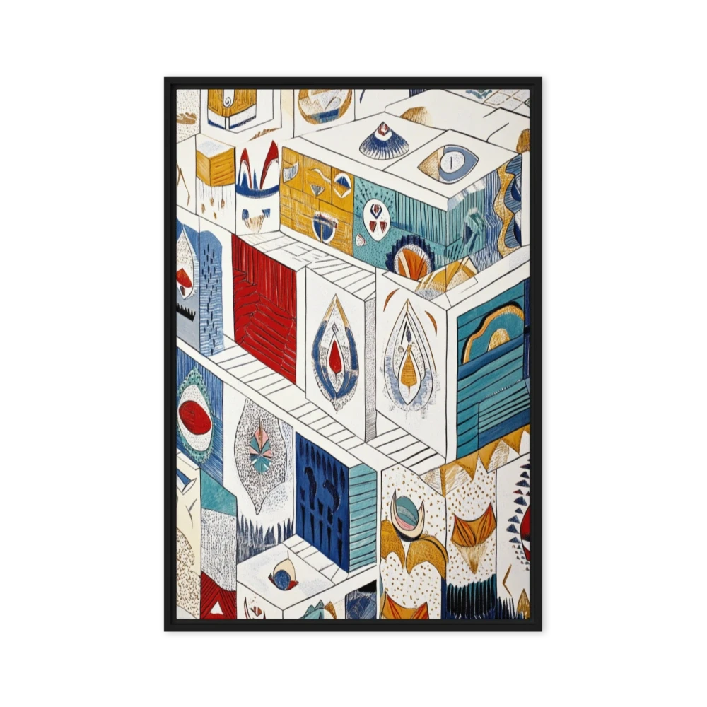 Isometric Block Patterns | Art Print