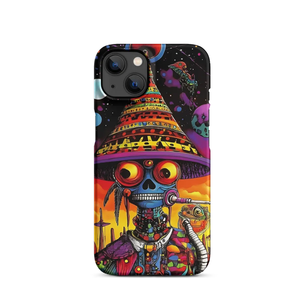Colorful Skeleton in Cosmic Scene | Phone Case
