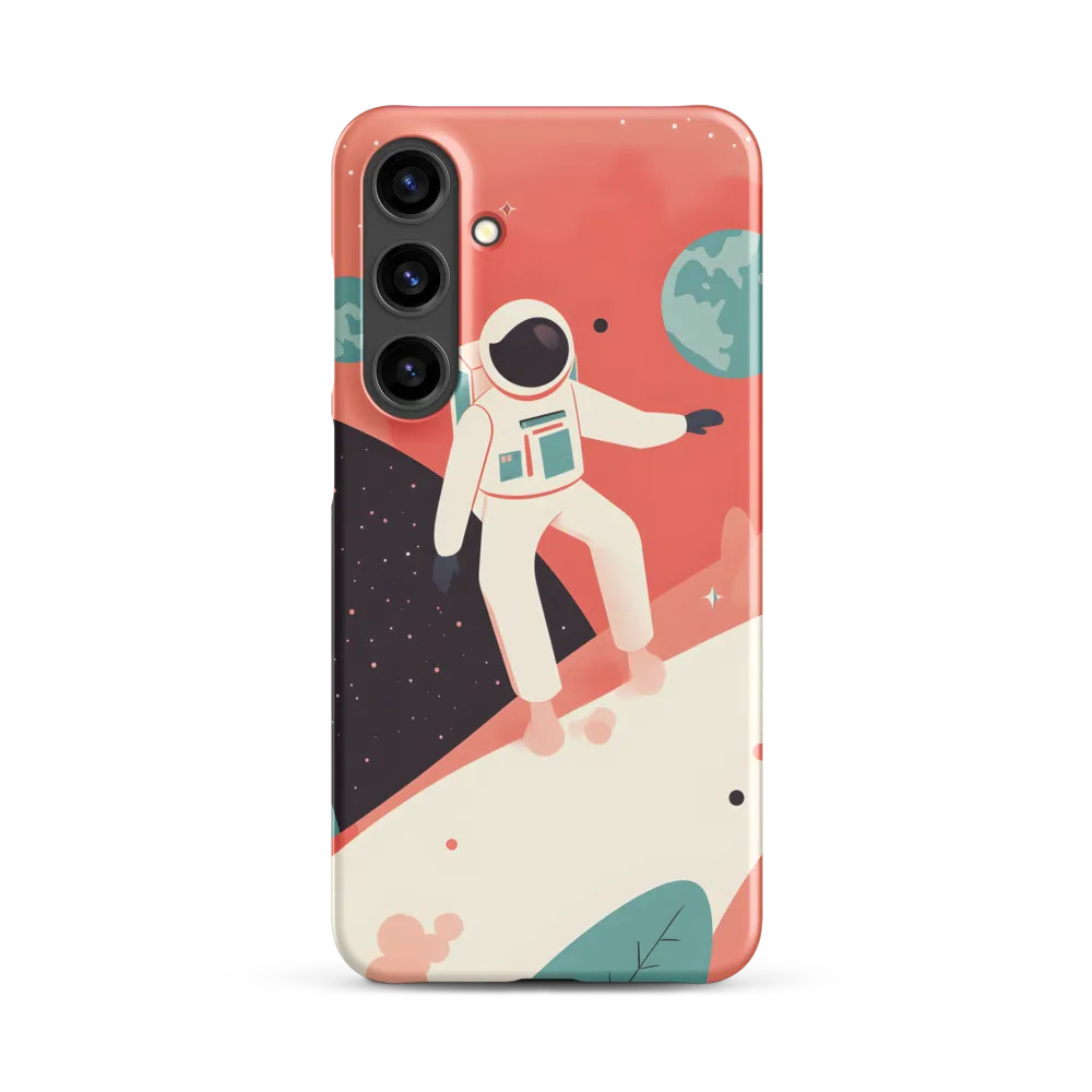 Astronaut Walking in Cosmic Landscape | Phone Case