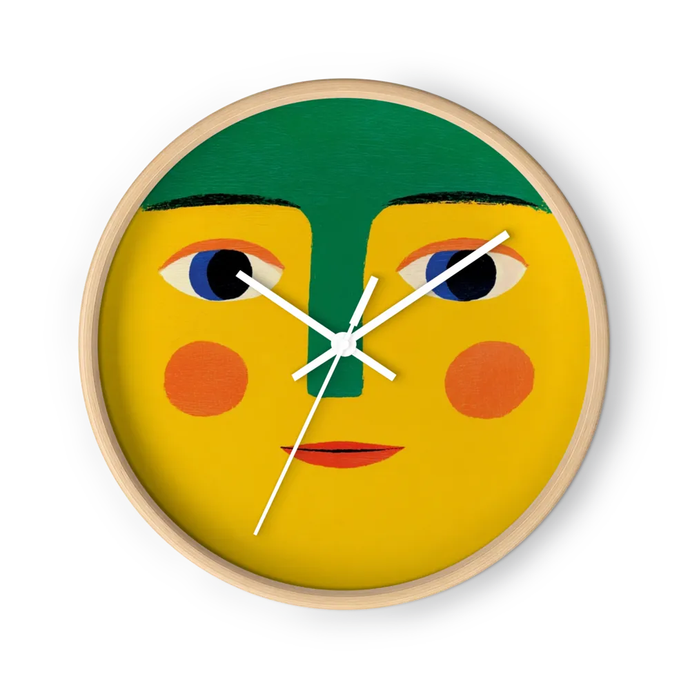 Yellow Mask | Wall Clock