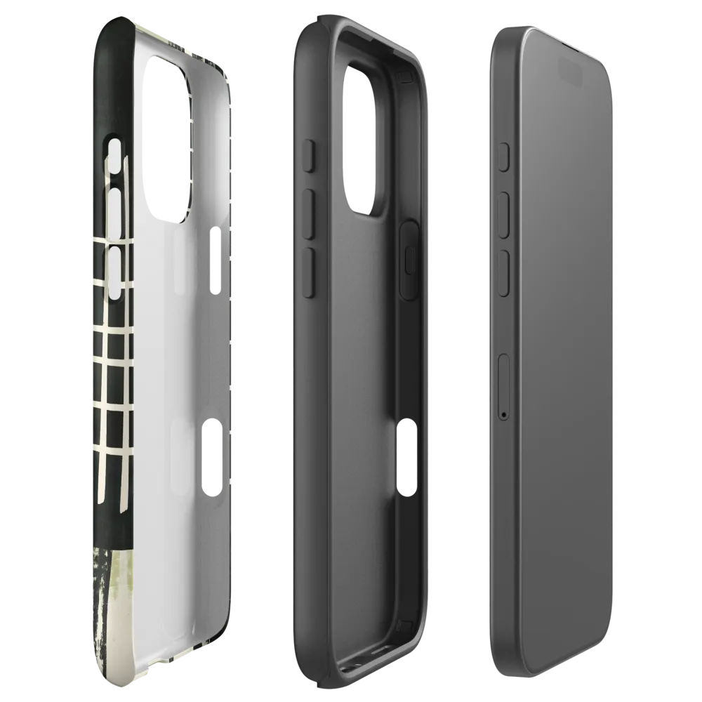 Abstract Cityscape with Grid Patterns | Phone Case