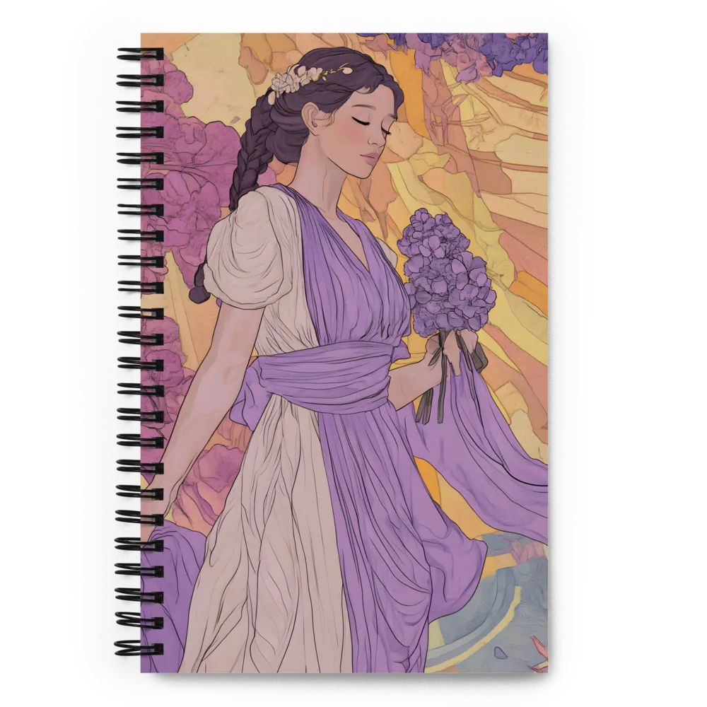 Art Nouveau Lilac Dream 
 Spiral Notebook | 140 pages