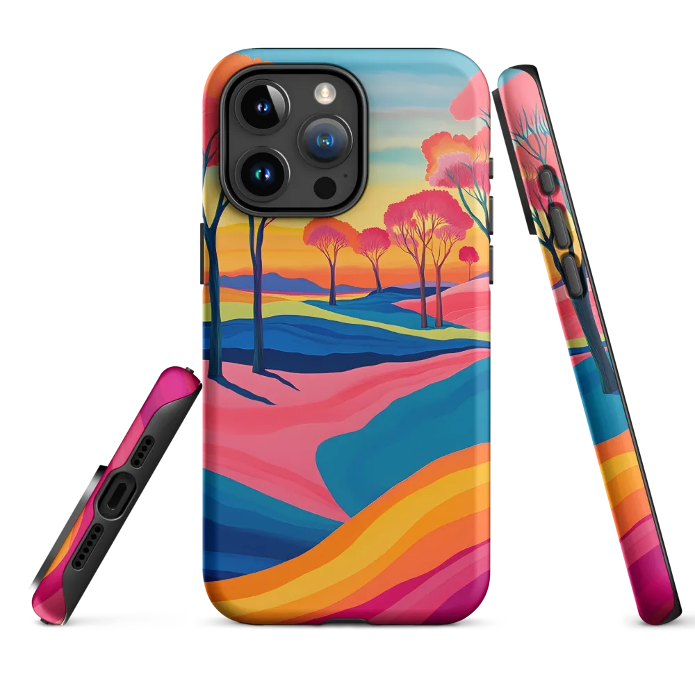 Abstract Landscape with Pink Trees | Phone Case