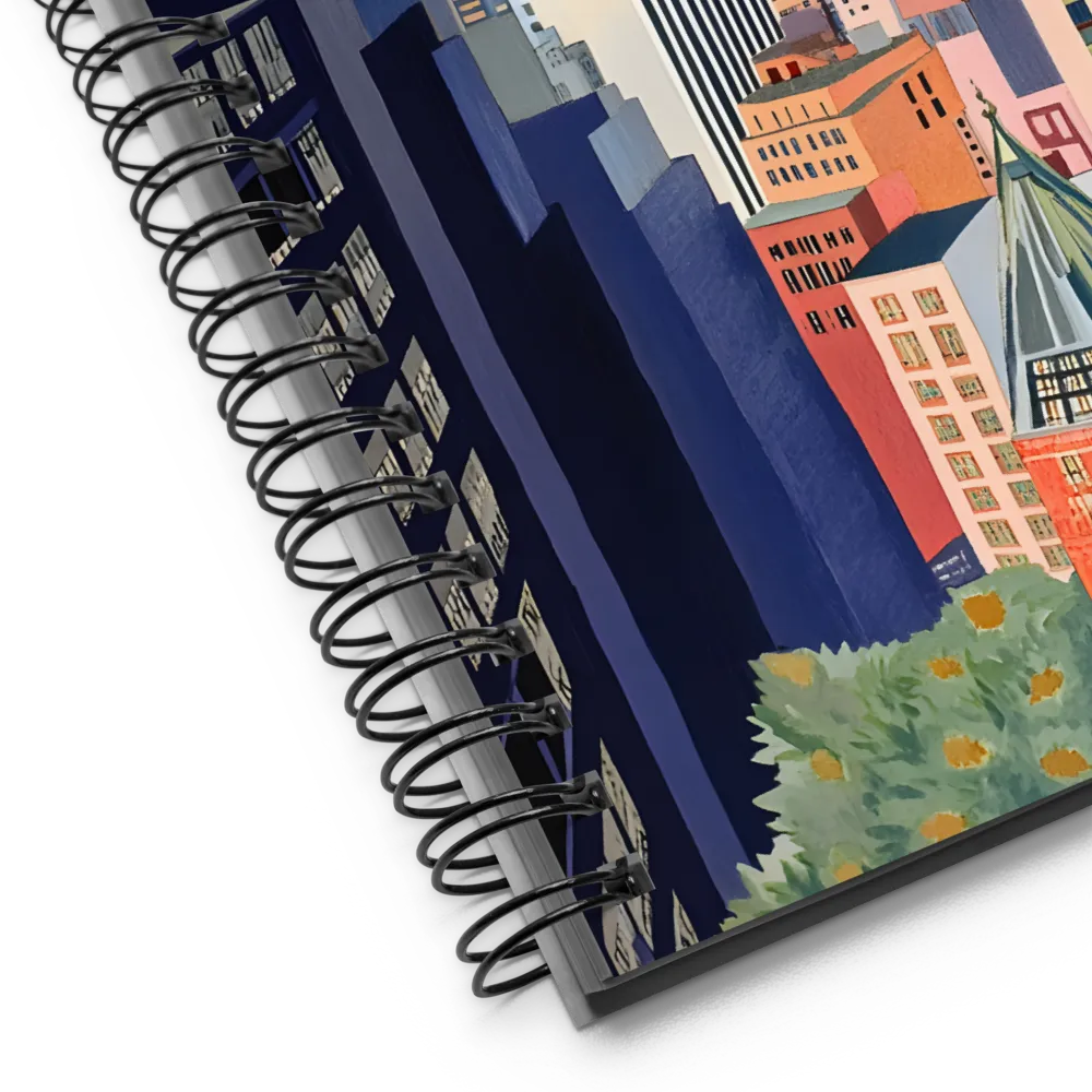Art Deco NYC Skyline 
 Spiral Notebook | 140 pages