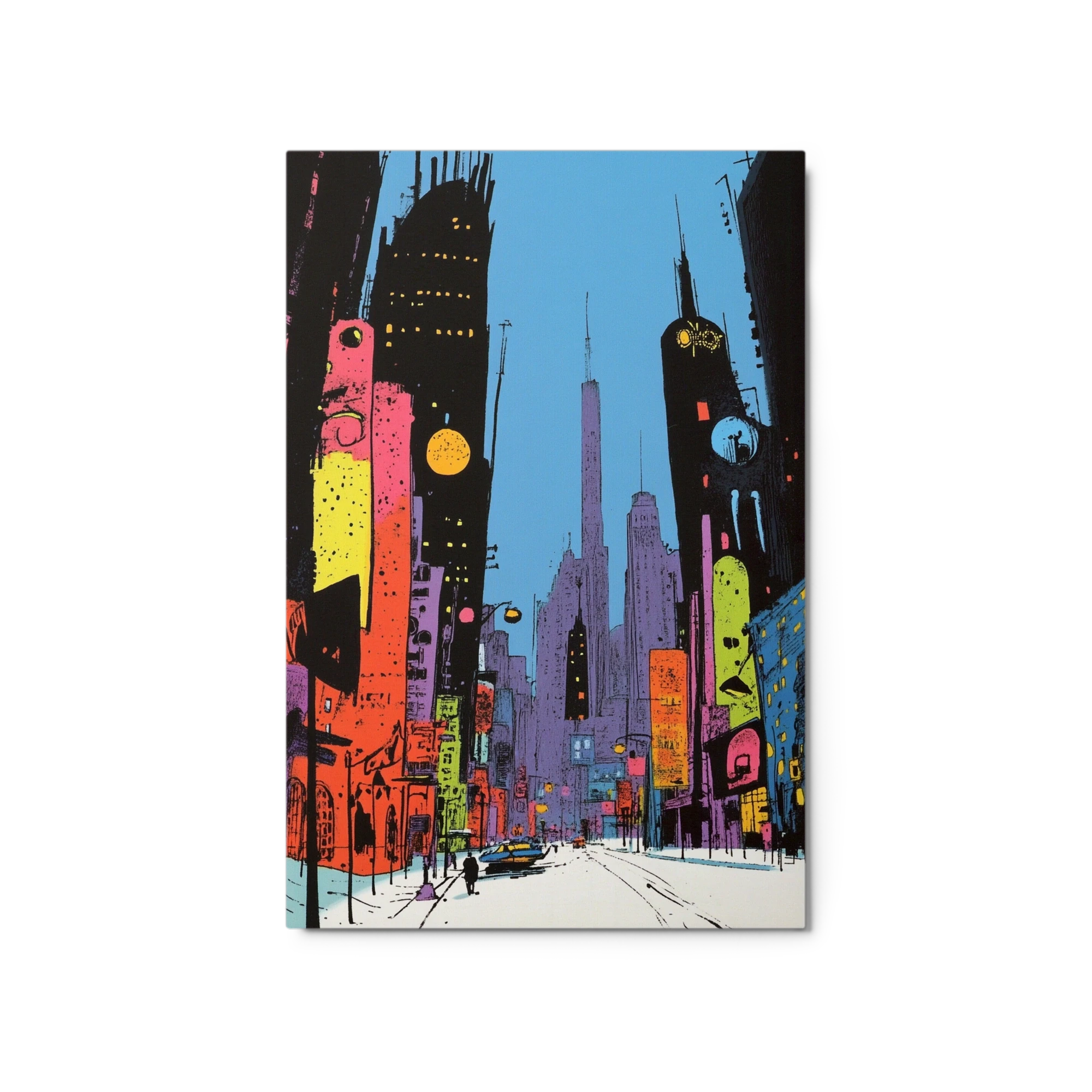 Vibrant Urban Cityscape Illustration