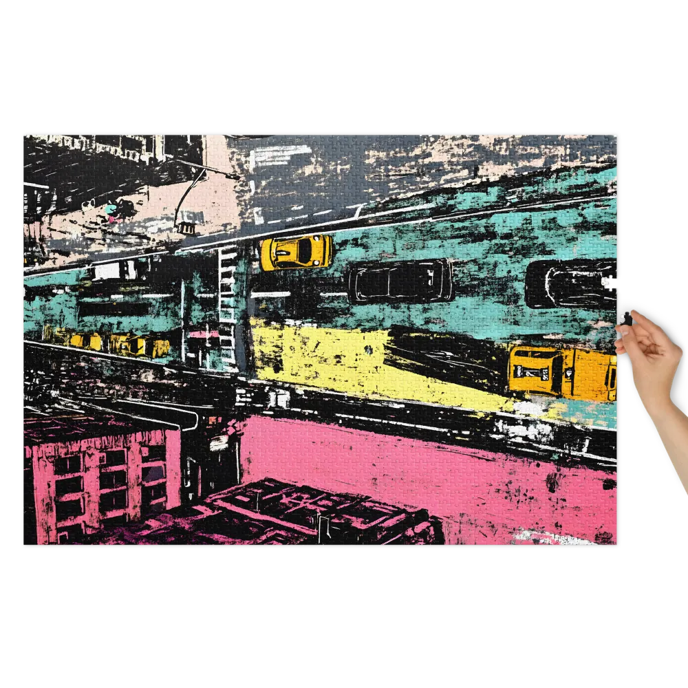 Neon Avenue 
 Jigsaw Puzzle in Tin Box