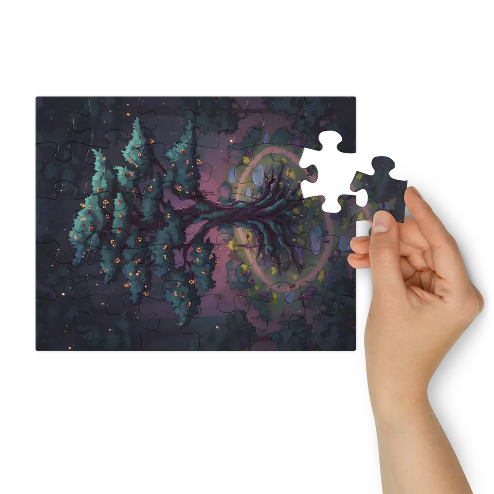 Enchanted Moon Tree 
 Jigsaw Puzzle in Tin Box