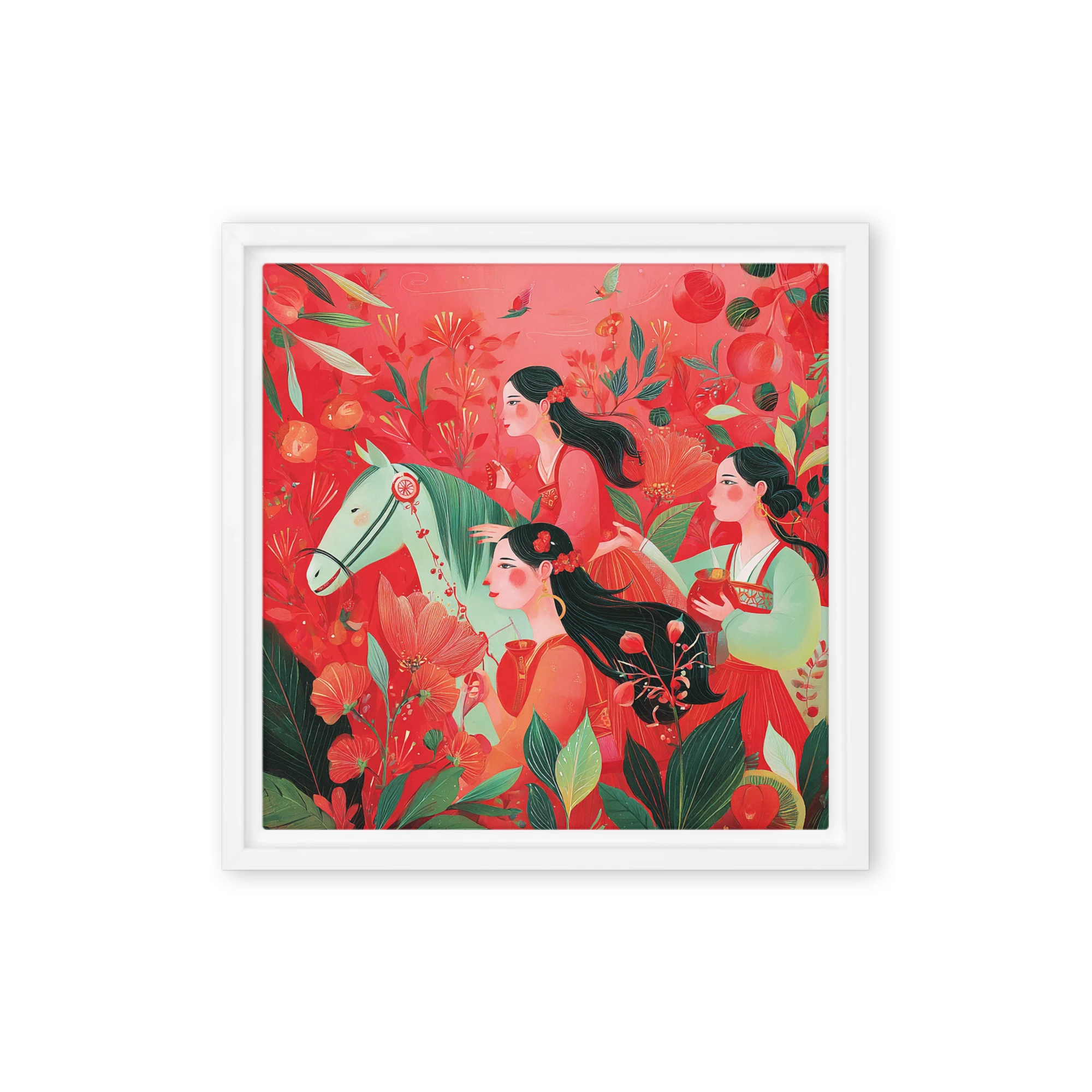 Journey Through Crimson Blooms