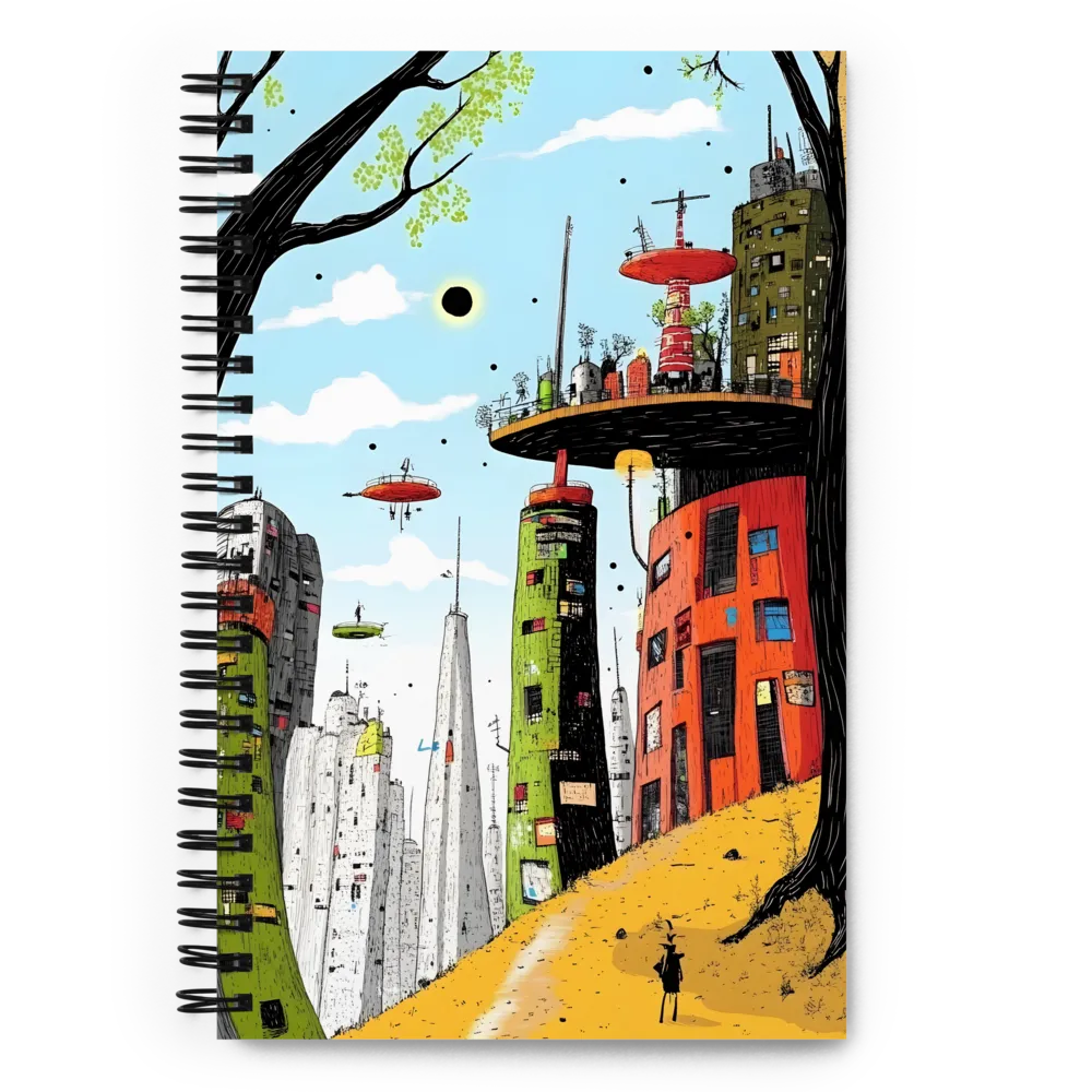 Whimsical Urban Future 
 Spiral Notebook | 140 pages