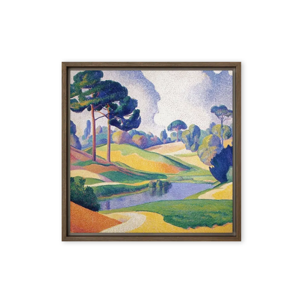 Pointillist Sunlit Landscape | Art Print
