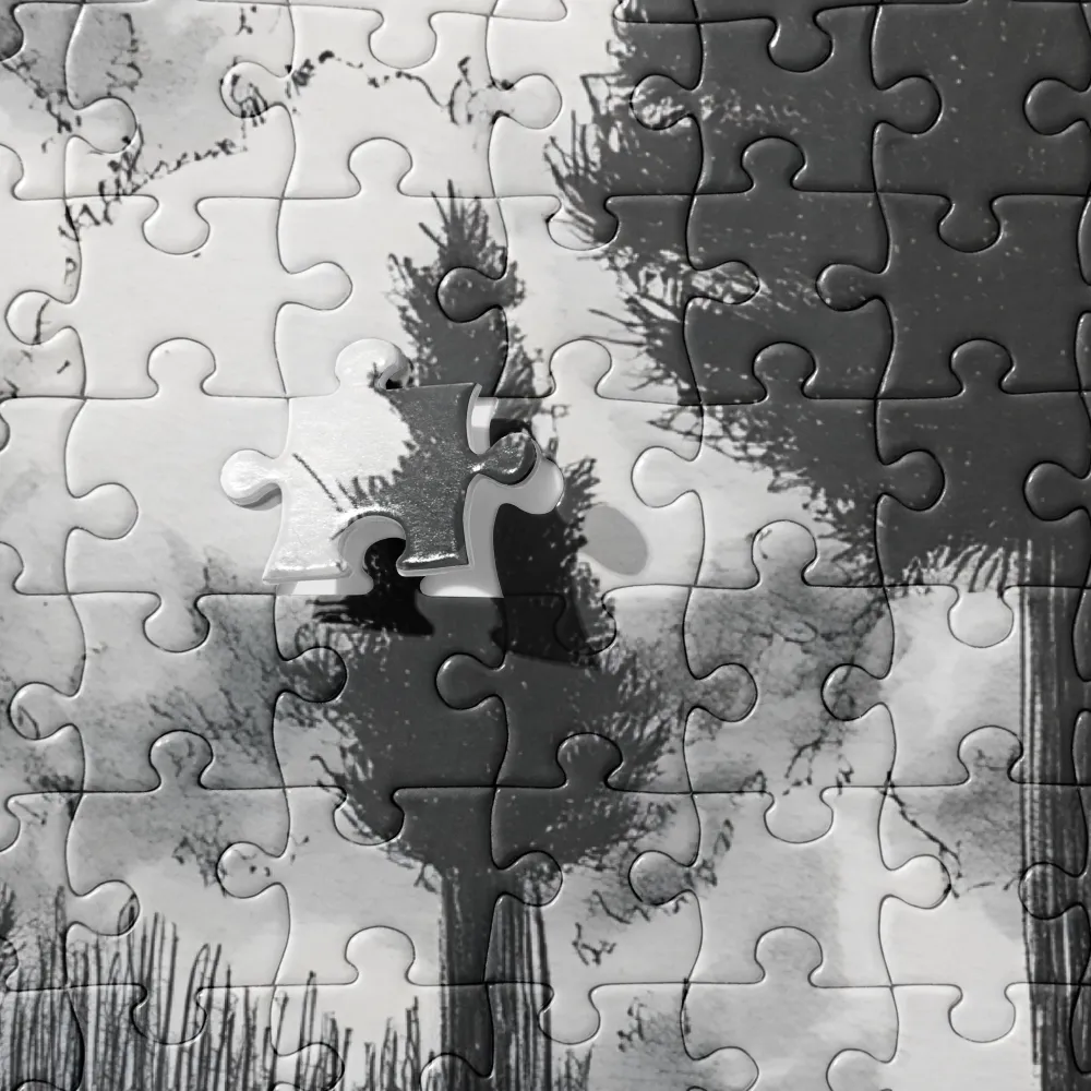 Whispers of the Forest Path 
 Jigsaw Puzzle in Tin Box