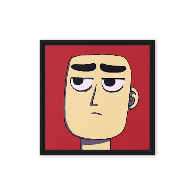Bored Expression Portrait | Art Print