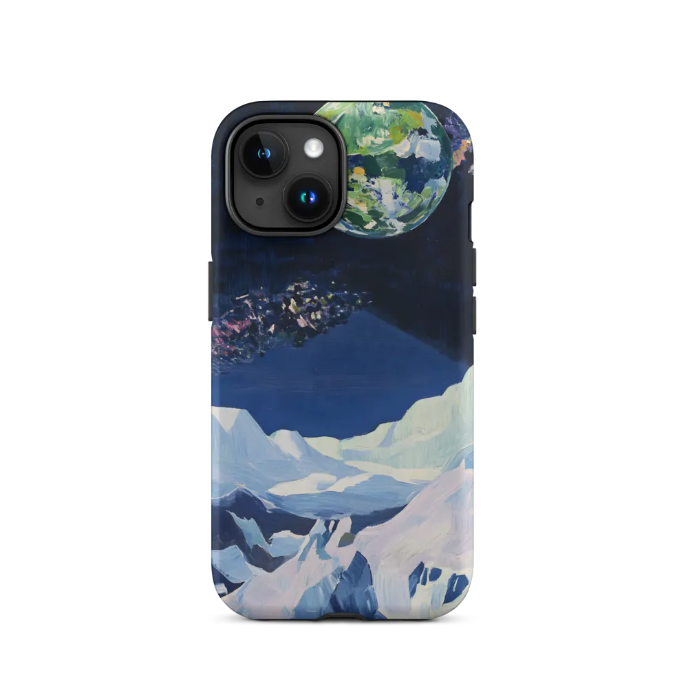 Impressionistic Landscape with Green Planet | Phone Case