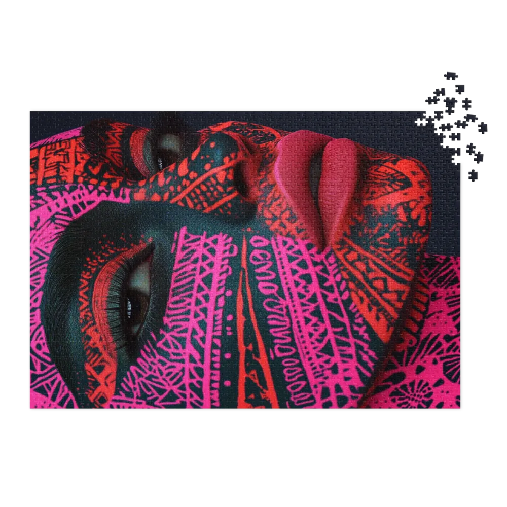 Neon Pattern Portrait
