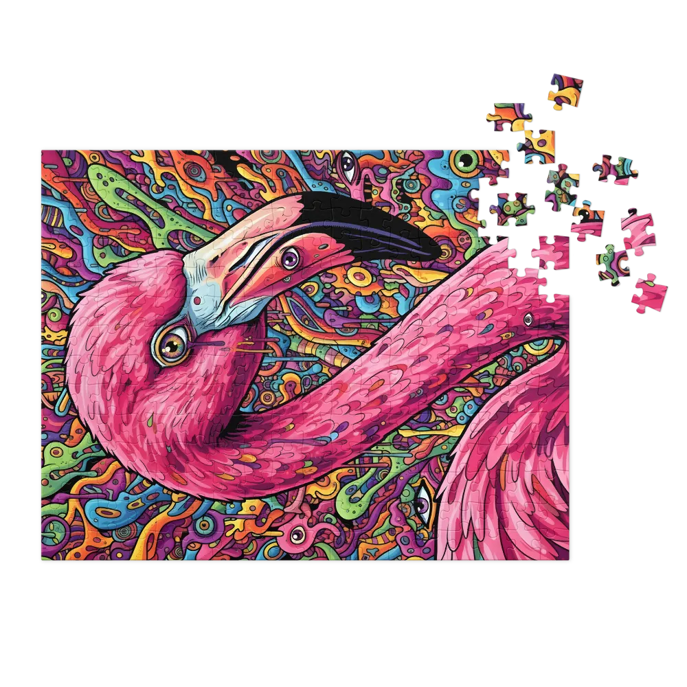 Psychedelic Flamingo | Jigsaw Puzzles