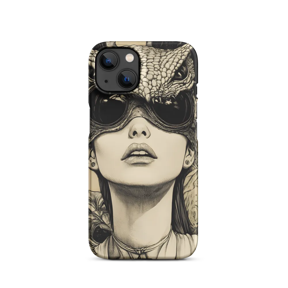 Surreal Woman with Dragon Goggles | Phone Case