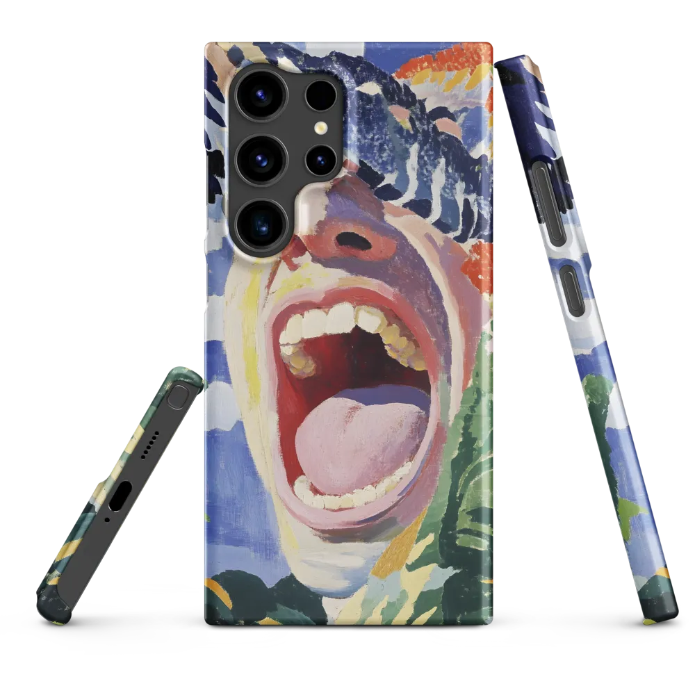 Expressive Portrait with Dramatic Facial Expression | Phone Case