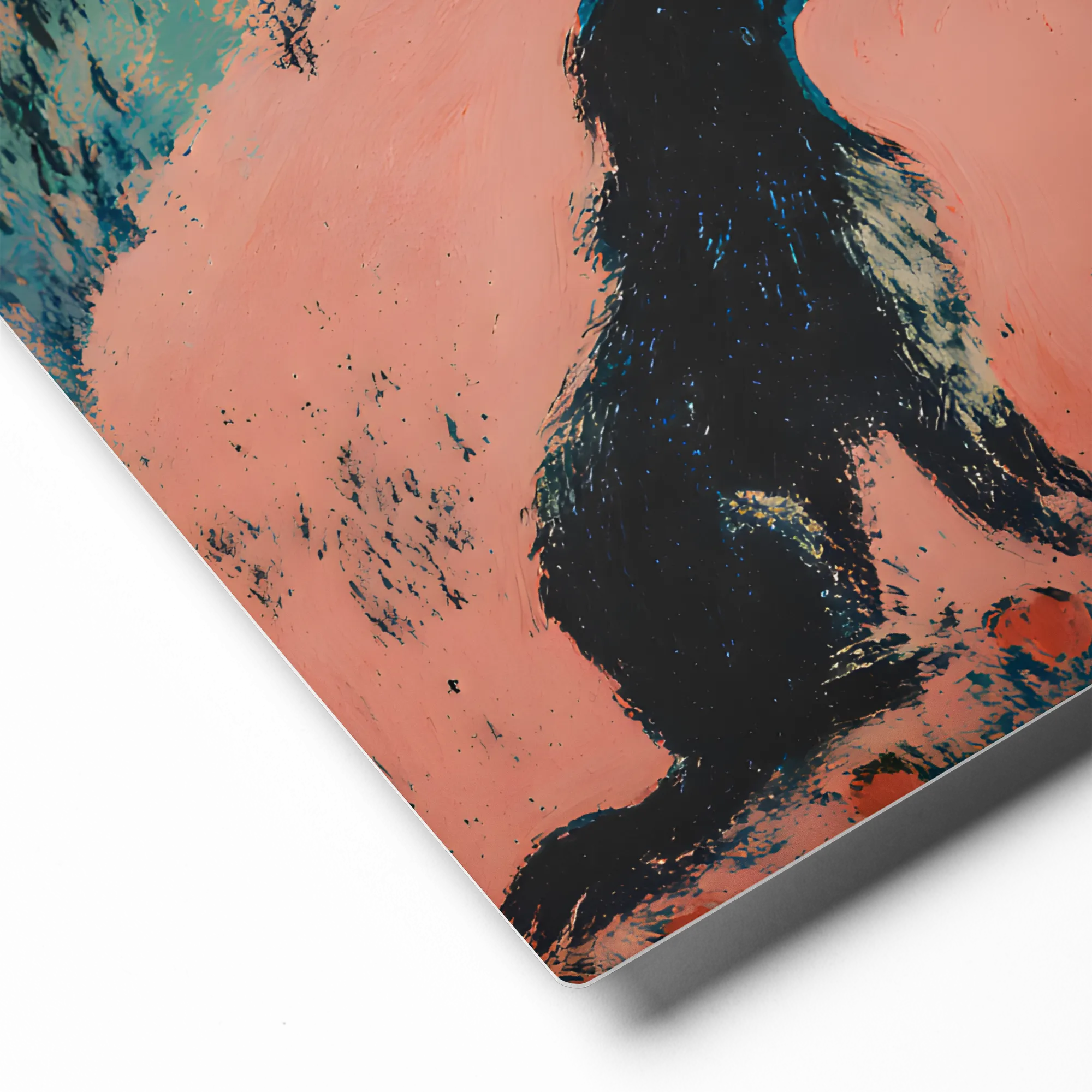 Companionship in a Peach Landscape 
 Canvas | 32″x 32″