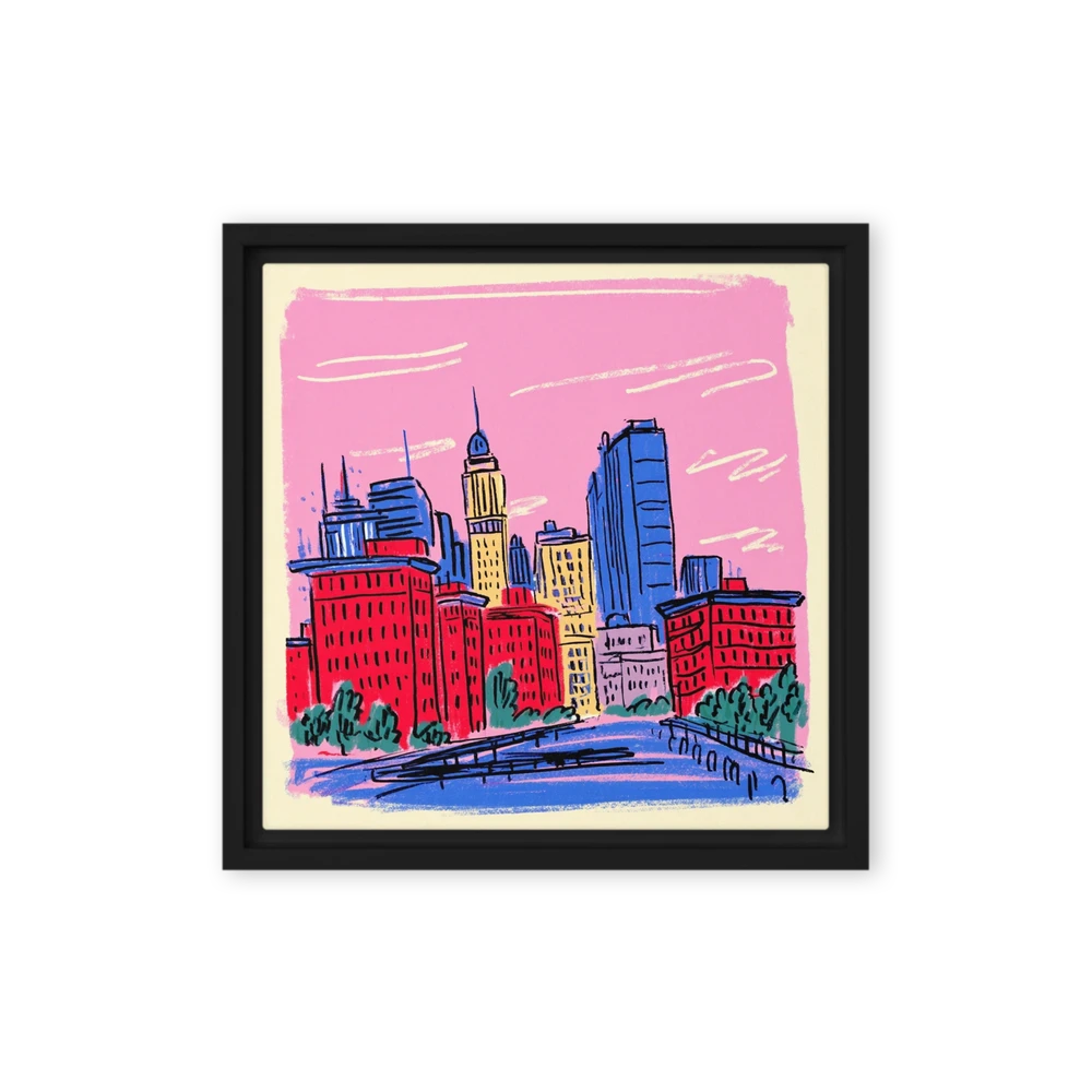 Pink Skyline Metropolis | Art Print