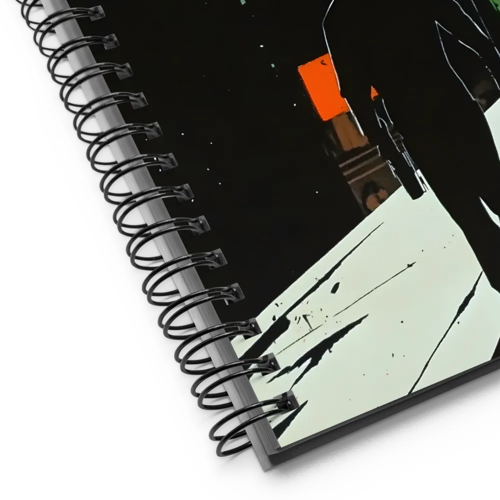 Neon Noir Stroll 
 Spiral Notebook | 140 pages