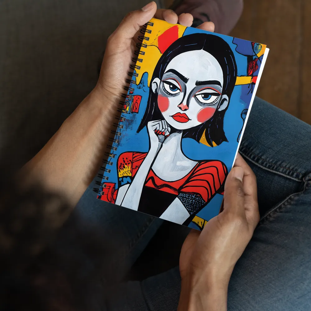 Pensive Pop Art Portrait 
 Spiral Notebook | 140 pages