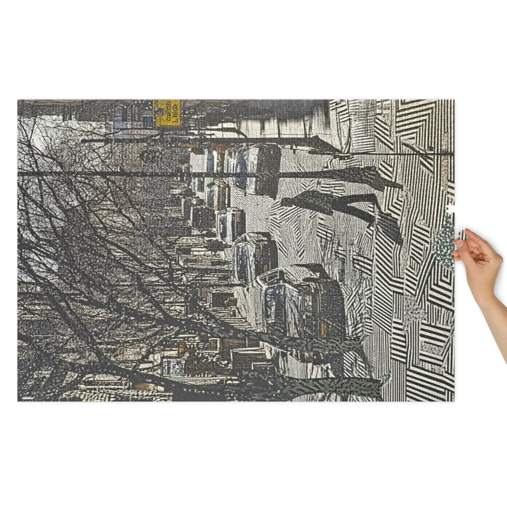 Optical City Scape 
 Jigsaw Puzzle in Tin Box