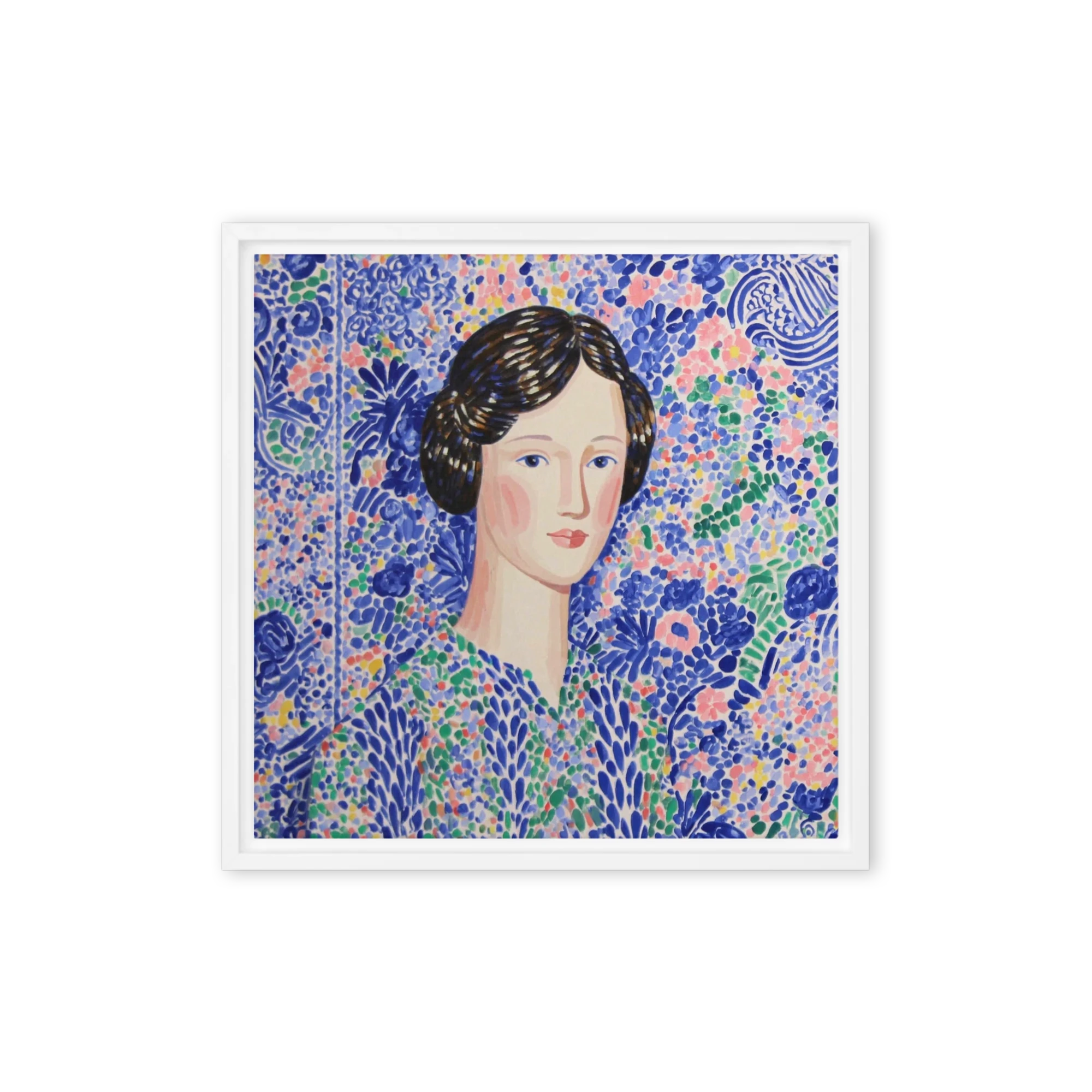 Lady in Blue Patterns