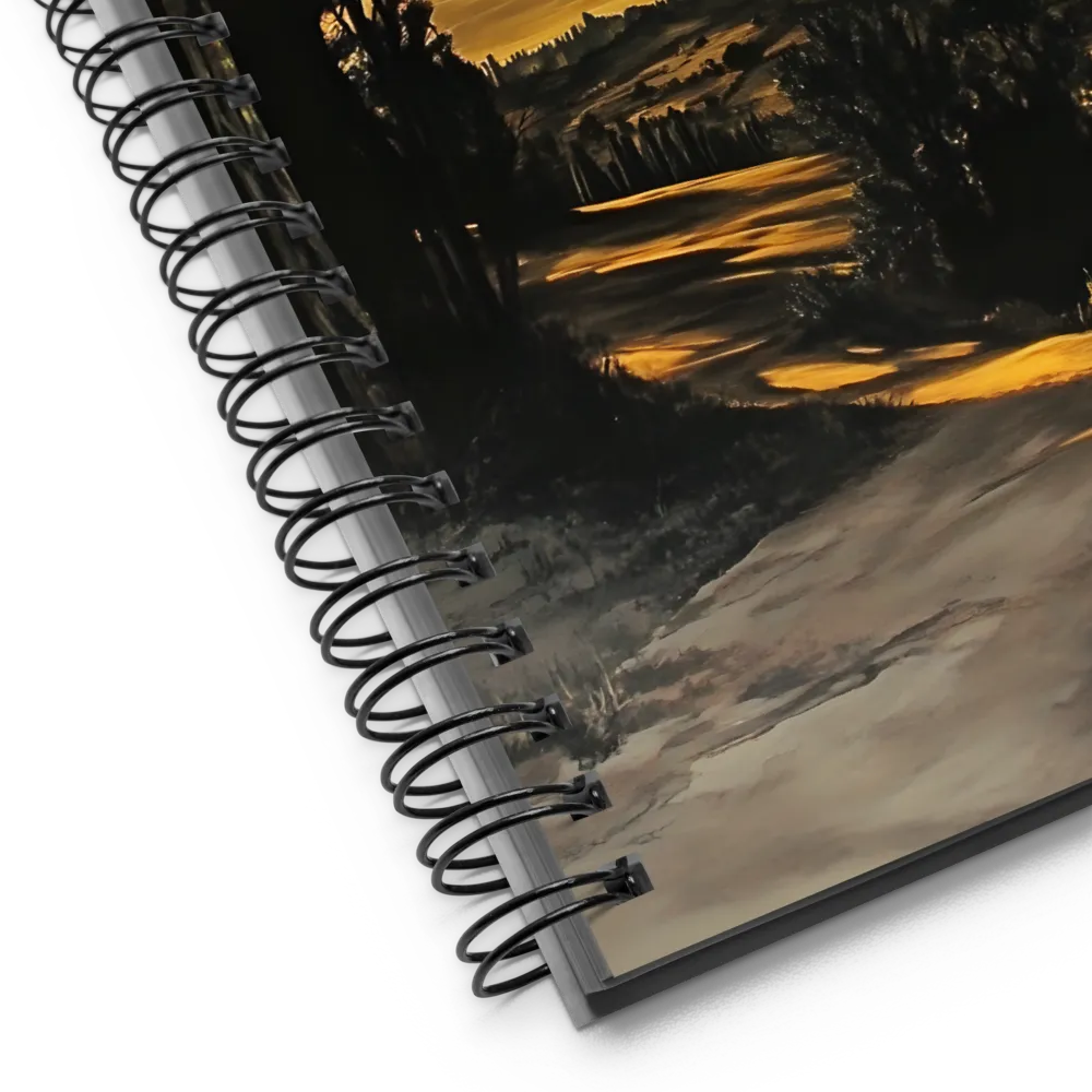 Golden Hour Path 
 Spiral Notebook | 140 pages