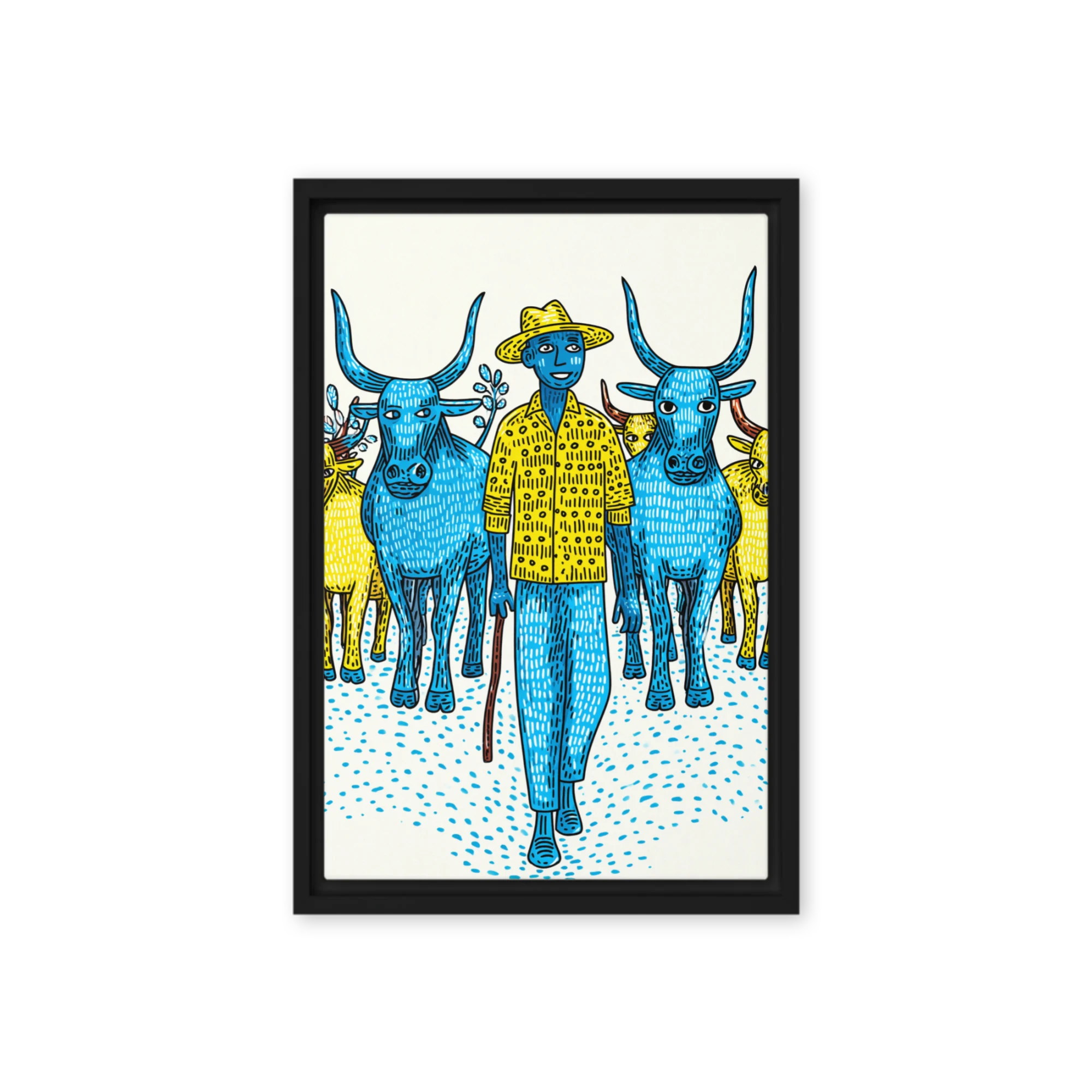 The Blue Cattle Herder | Art Print