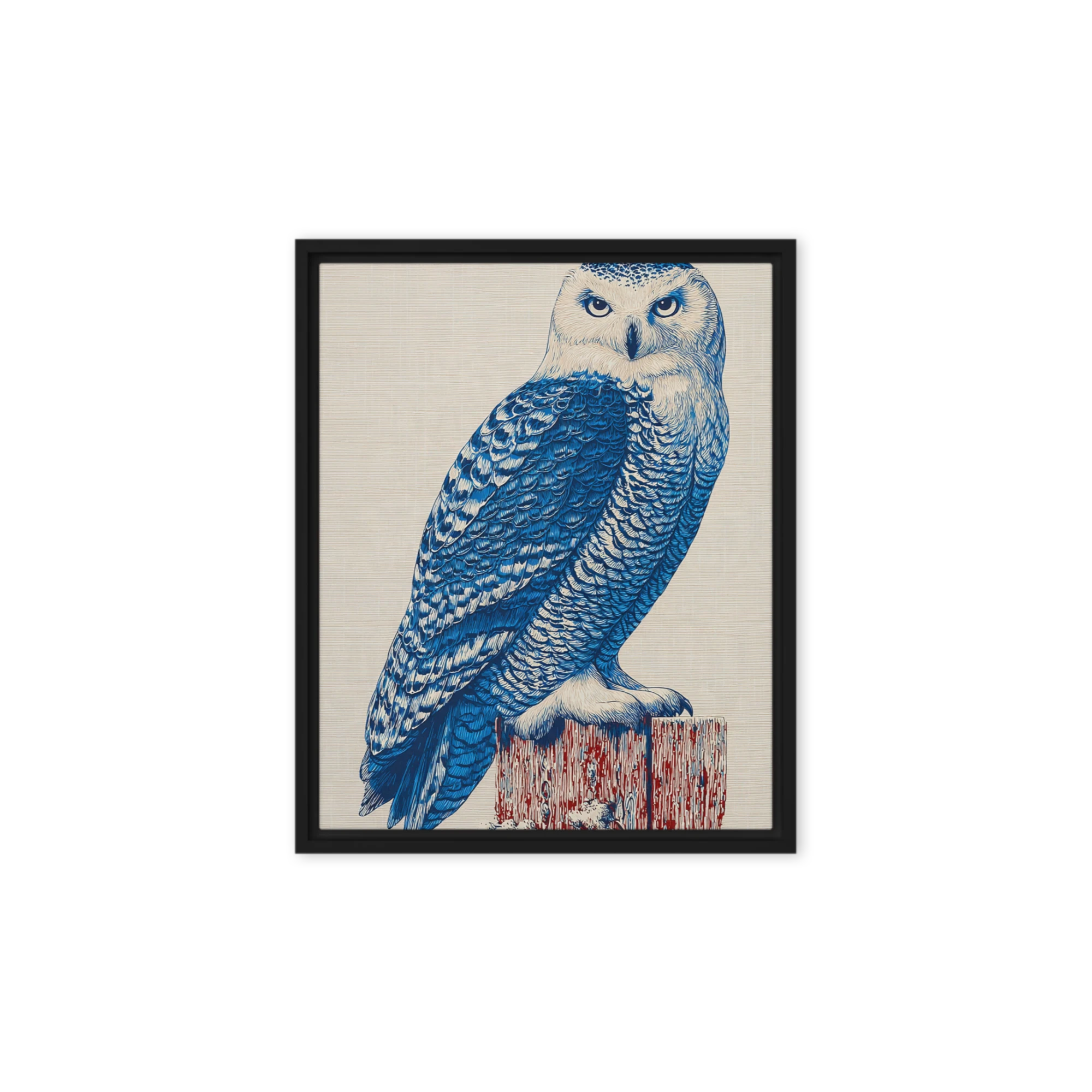 Cerulean Snowy Owl | Art Print