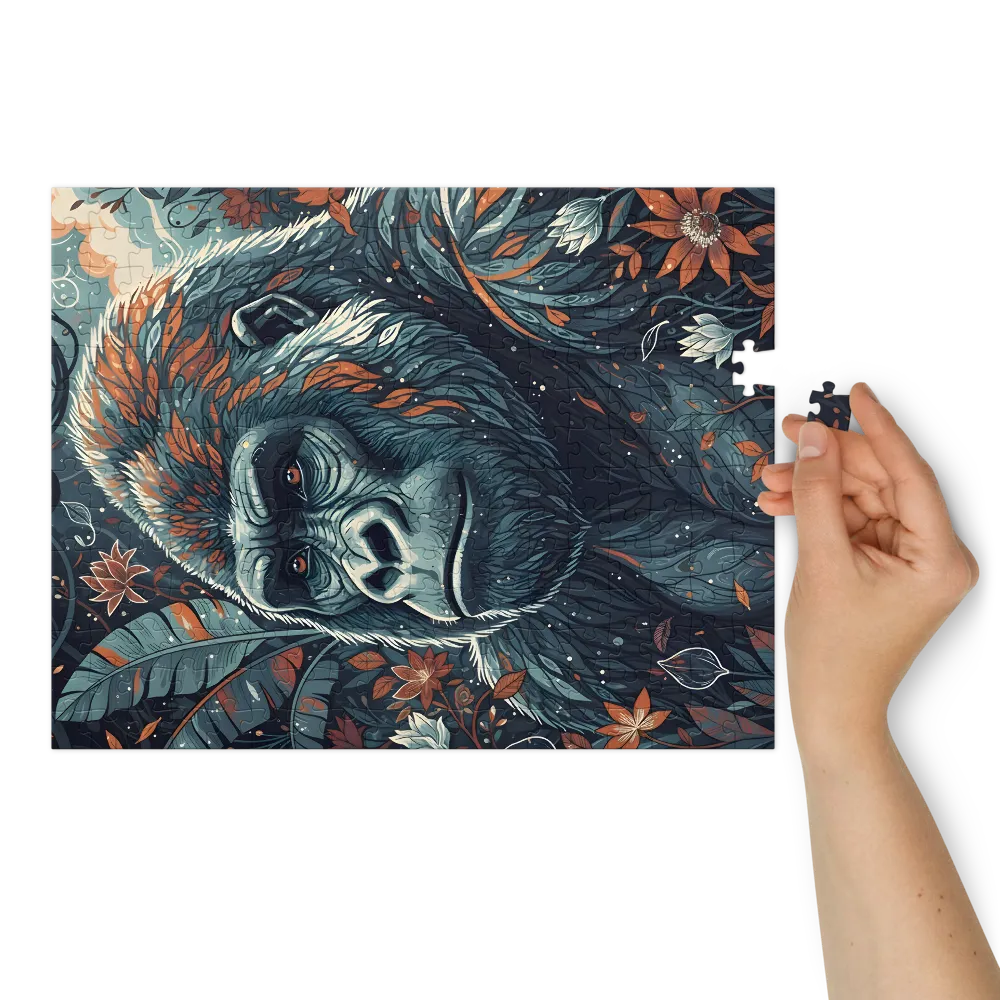 Gorilla in Bloom | Jigsaw Puzzles