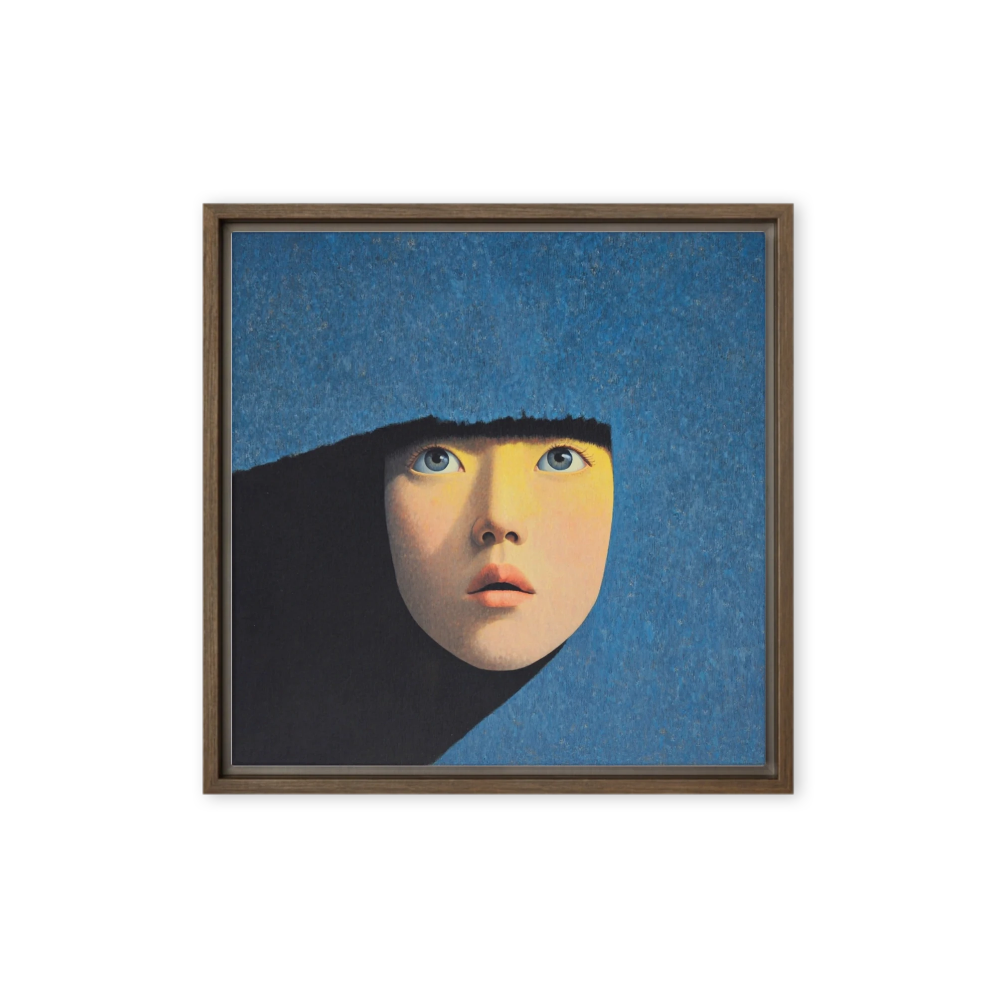 Upward Gaze in Blue