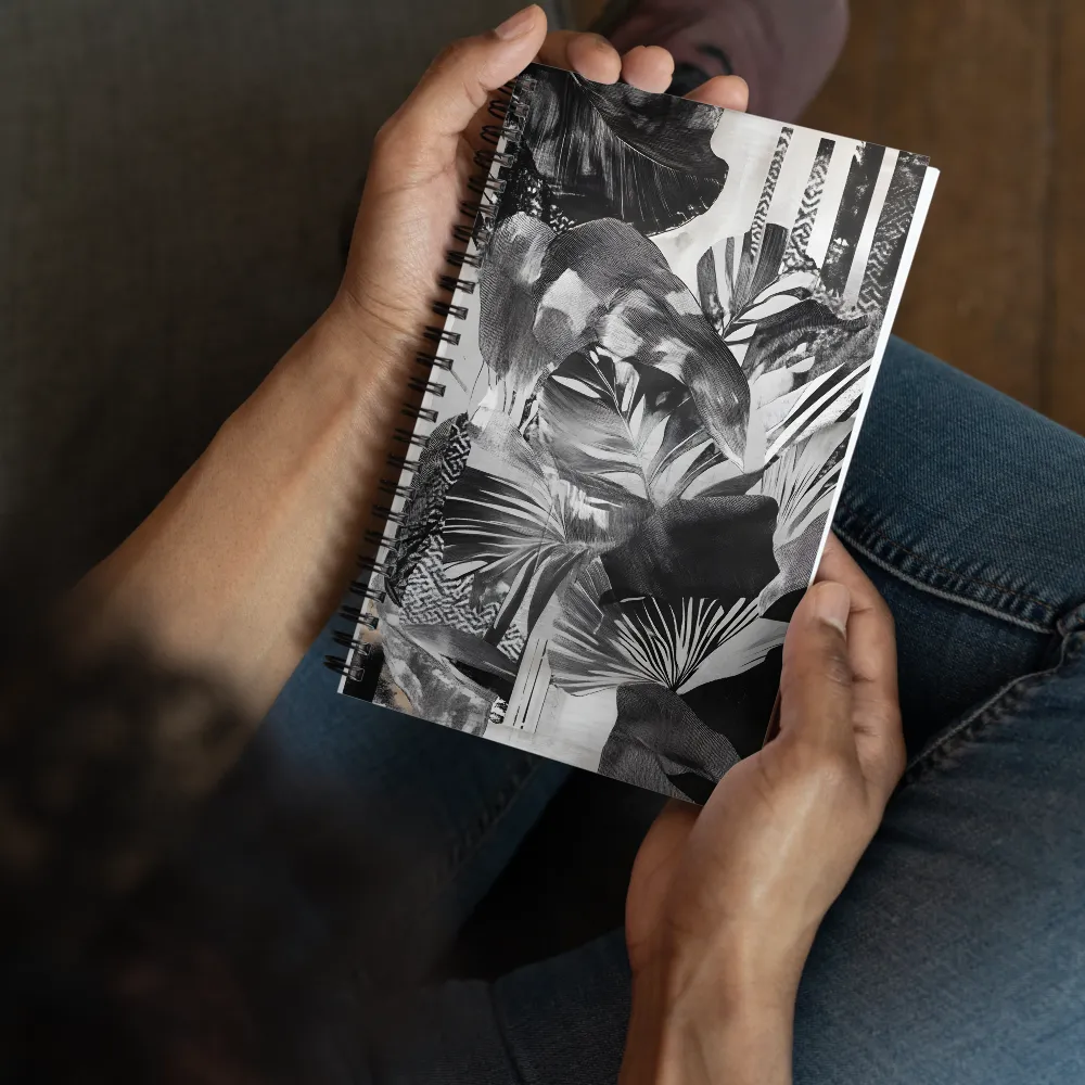Tropical Monochrome Layers 
 Spiral Notebook | 140 pages