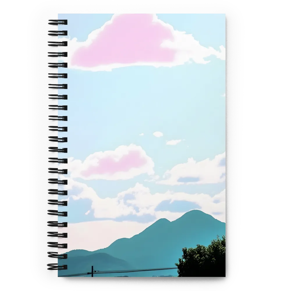 Pastel Sky Mountains 
 Spiral Notebook | 140 pages