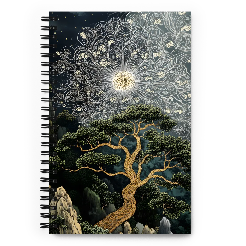 Gilded Celestial Bonsai 
 Spiral Notebook | 140 pages