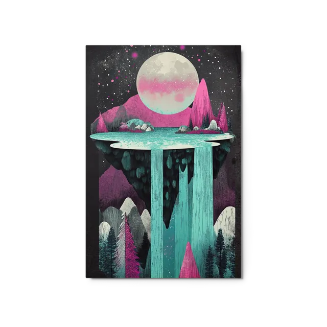 Moonlit Floating Isle | Art Print
