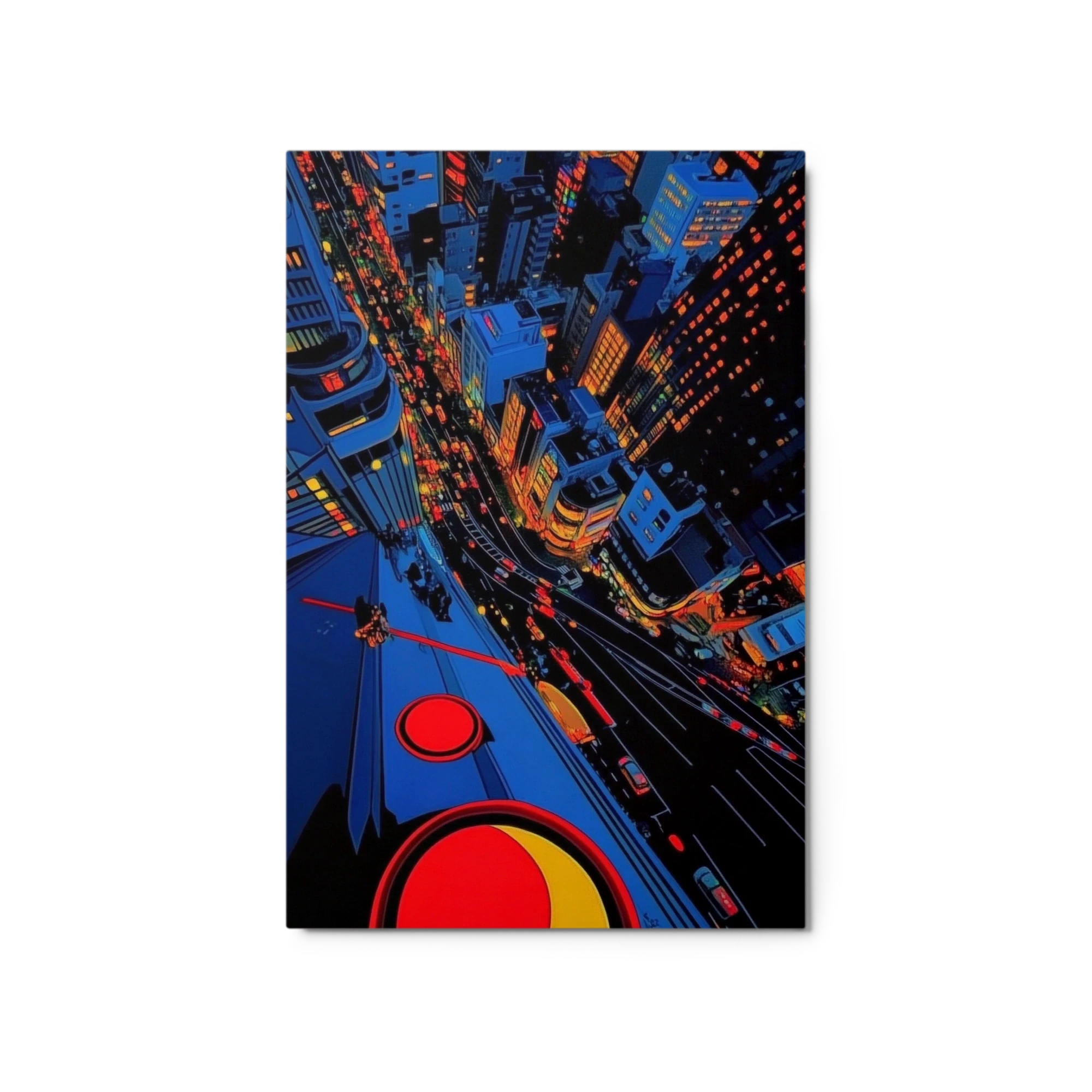 Vibrant Night Cityscape Illustration