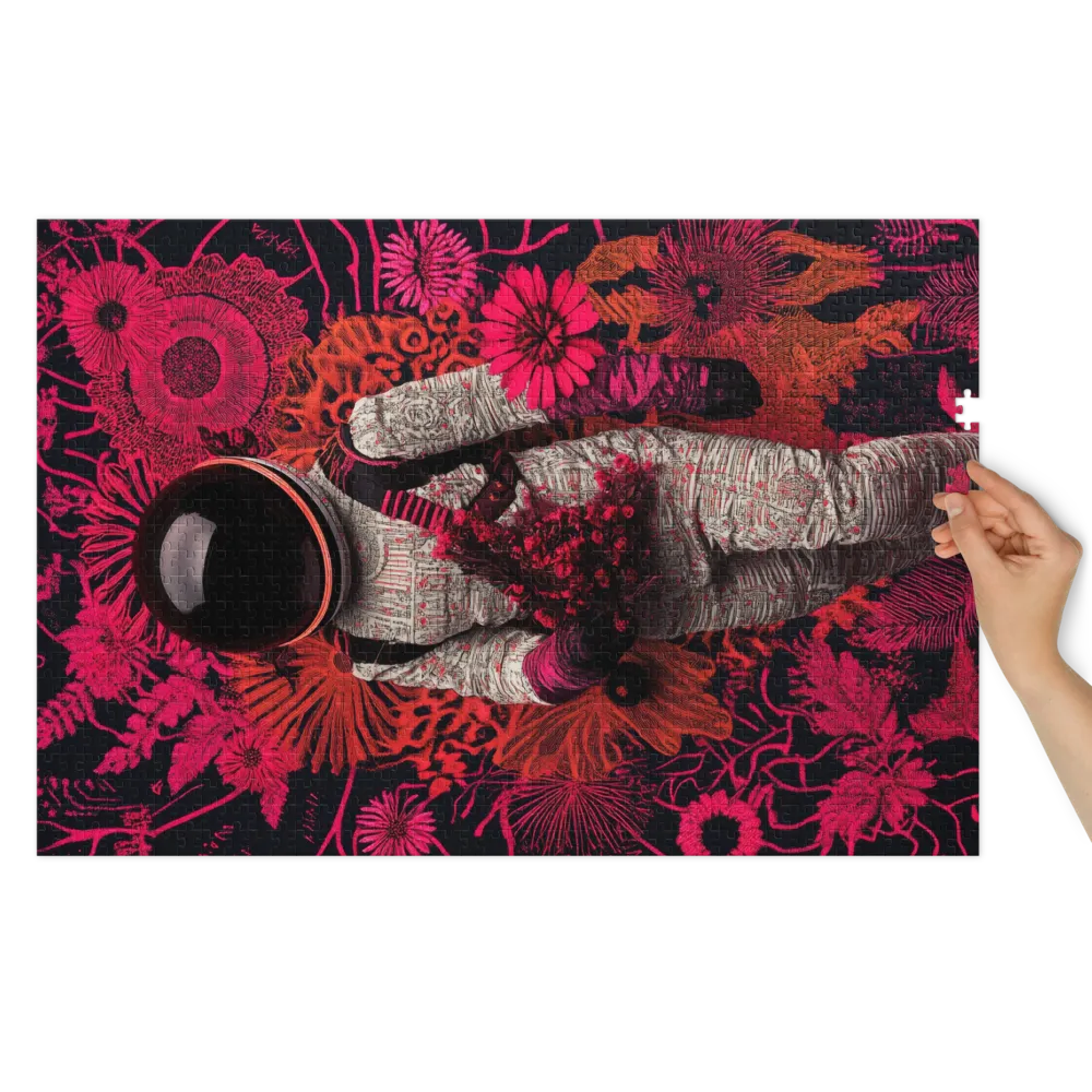 Viajante Floral Cósmico 
 Puzzle em caixa de metal