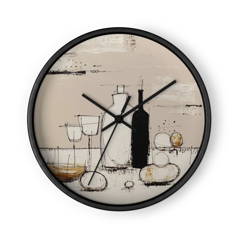 Still Life with Bottles | Wall Clock