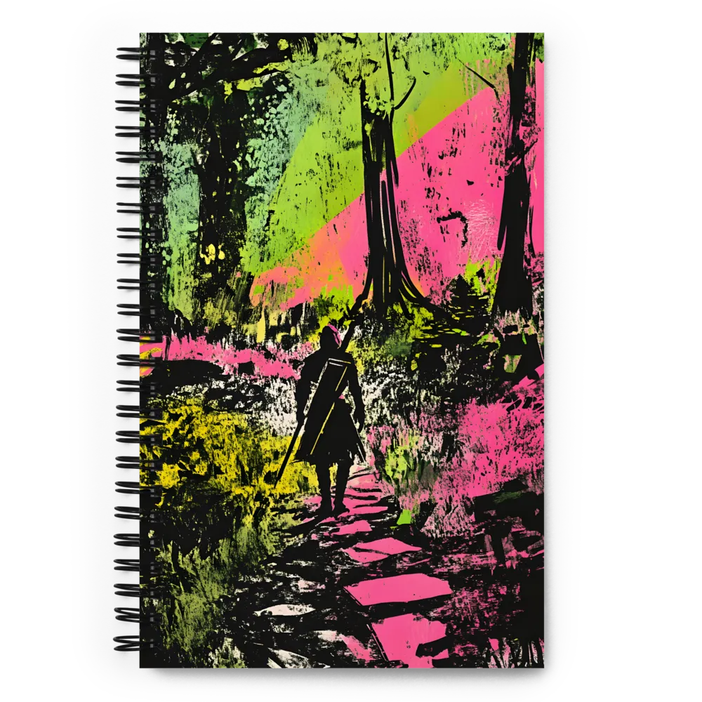Neon Forest Wanderer 
 Spiral Notebook | 140 pages