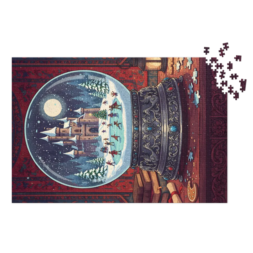 Winter Castle Snow Globe