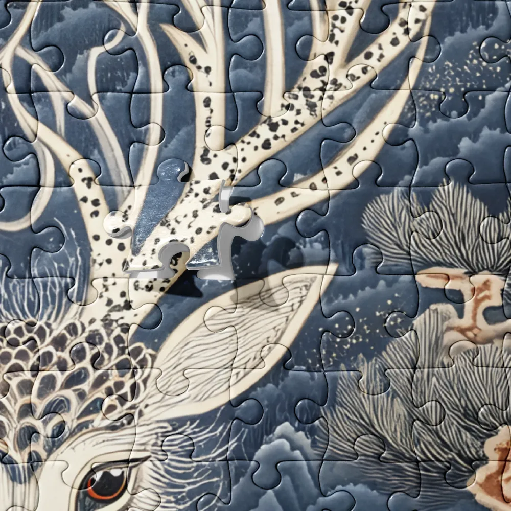 Celestial Forest Stag 
 Jigsaw Puzzle in Tin Box