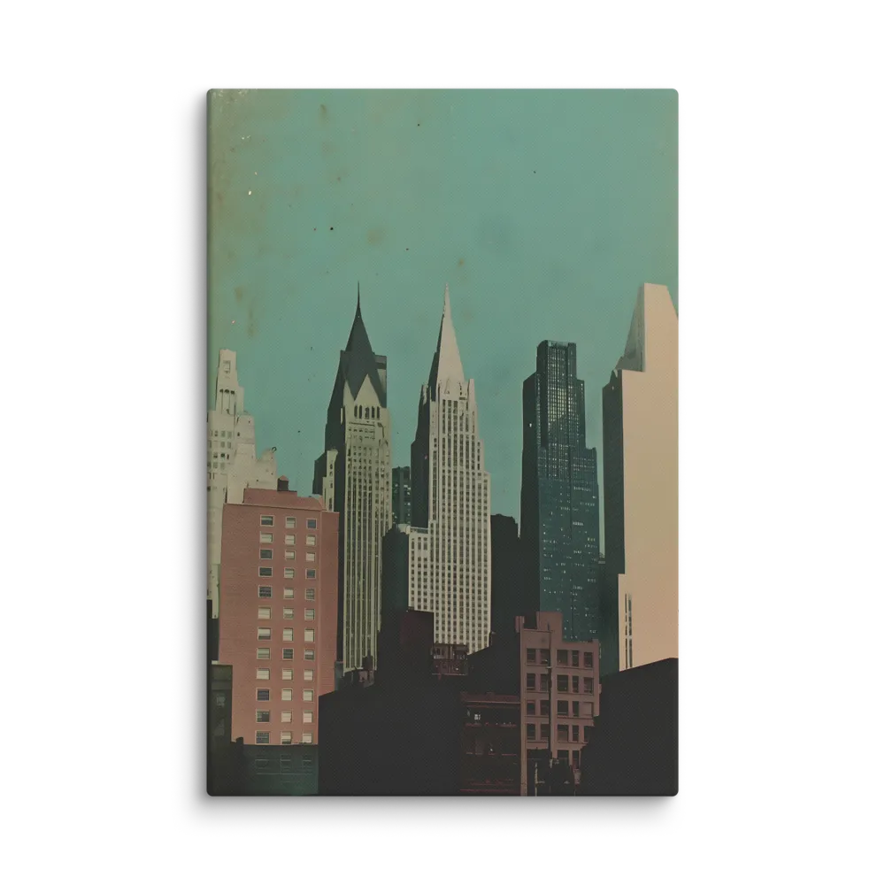 Teal Metropolis 
 Canvas | 40″x 60″