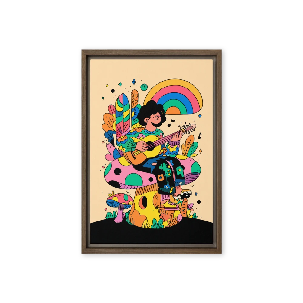 Psychedelic Mushroom Guitarist | Art Print