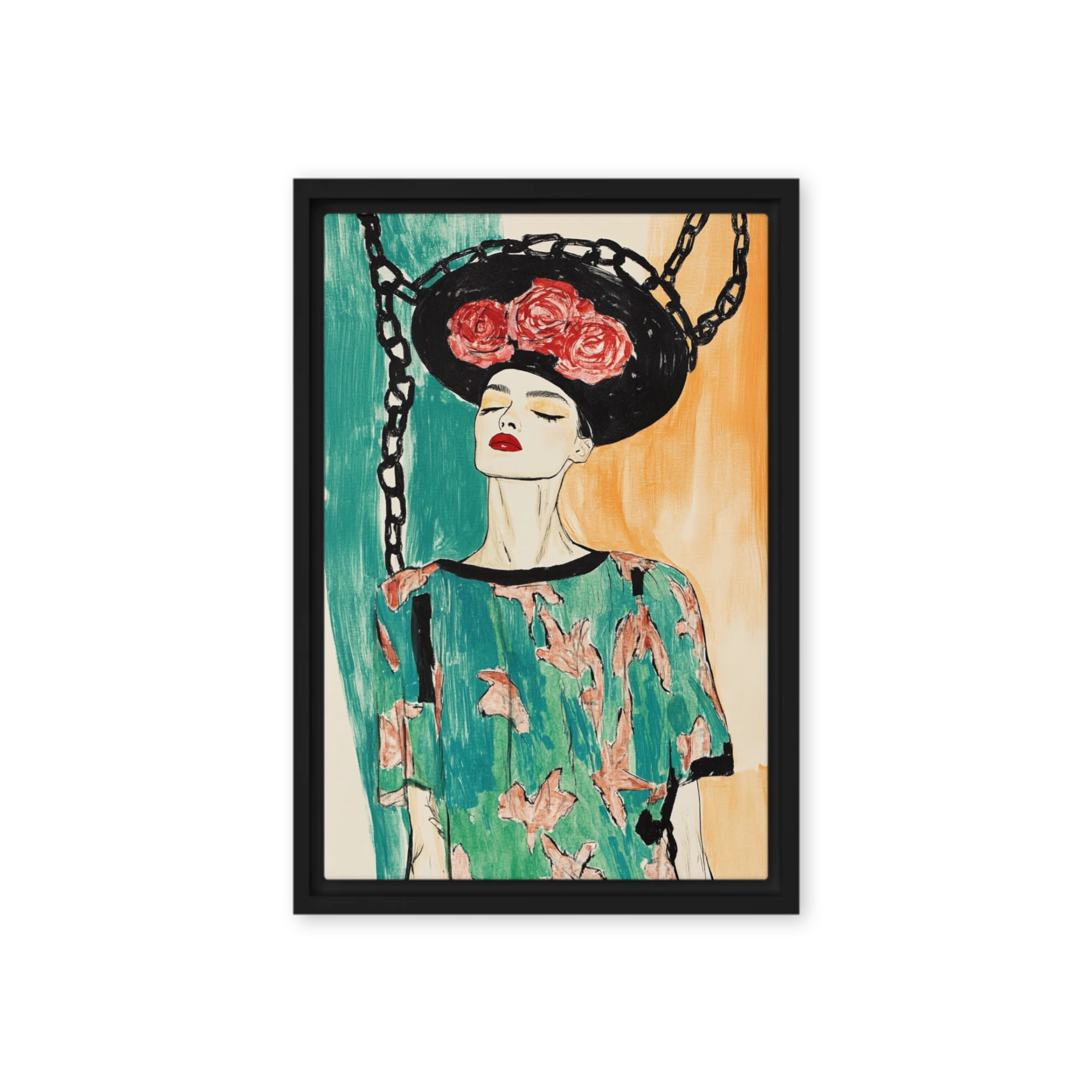 Floral Hat Portrait | Art Print